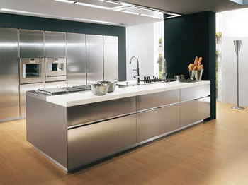 Contemporary stainless steel kitchen