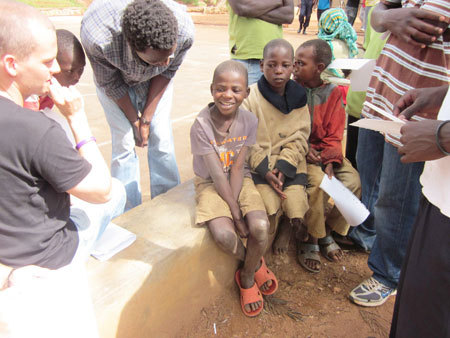 Some of the children who interacted with Educat trainees in April this year. The NewTimes File.