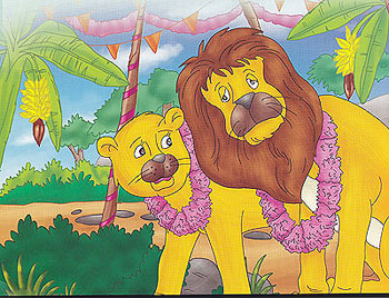 The lion's wedding.  Net photo
