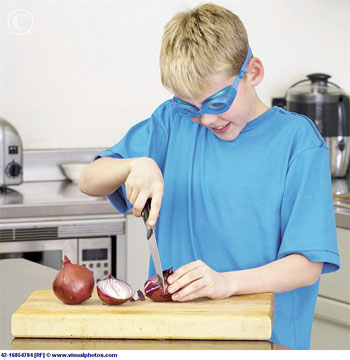 Cutting onions.  Net photo