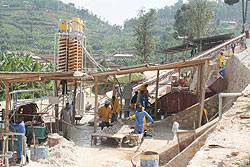 Mining companies cut production at the begining of the last quarter of 2010-11. The New Times / File.