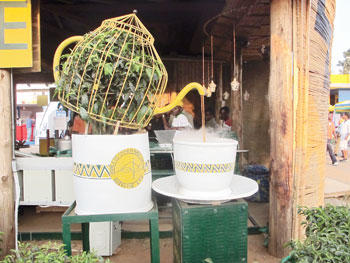 Creativity at work: Tea companyu2018s unique way of displaying its product. 