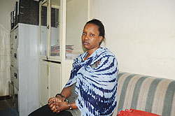 Diana Tukundane who is accused of stealing US$400 from a fellow passenger at the Kigali International Airport yesterday The New Times John Mbanda.