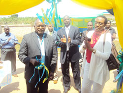  Augustin Nzindukiyumukiza Deputy Ombudsman (R) and Marie Immaculee Ingabire (L) at the launch of Transparency Rwanda offices in Kayonza District. The New Times Stephen Rwembeho.