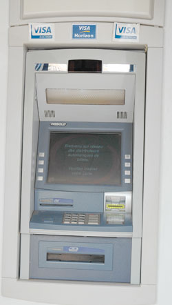 An automated teller machine in Kigali
