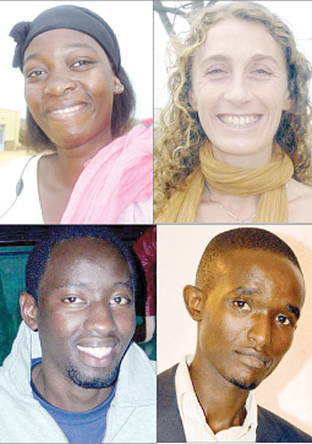 L-R:Placidia Umulisa ;Claire Mazin;Philip Murari;Dan Kaguta