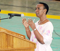  Gender Minister Aloysia Inyumba. The New Times File.