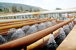 An EWSA water treatment plant in the Nyabarongo valley in Kigali. Three districts will benefit from an AfDB water distribution grant. The New Times File.
