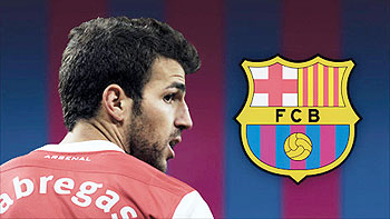 Fabregas is expected to complete a u00a335m move to Barcelona by the weekend. Net photo