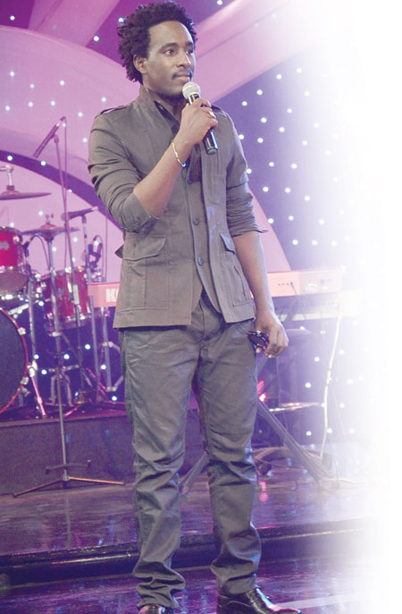 Rwandau2019s Tusker All Stars contestant Alpha on stage. The New Times / File