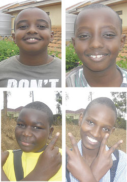 L-R:Alvin Shyaka;Collin Nshut;Jules Hirwa;Samuel Mugisha 