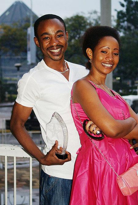 All smiles! Emile Nzeyimana with his wife. The New Times /Courtesy