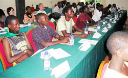  A cross-section of participants during the youth  forum in Bugesera District recently. The New Times /Grace Mugoya.