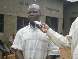 Nzamwita gives an account of how he survived an assault from Congolese who killed two of his fellow fishermen. The New Times /Lilian Nakayima.