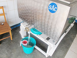 The new milk cooler at a collection centre in Gatsibo . The New Times/ File photo