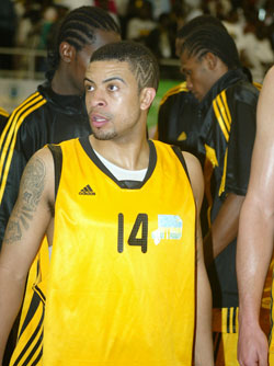 Rwanda's point guard Mathew Miller is struggling for form. The New Times / File.