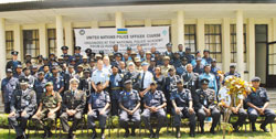 Participants in United Nations Police Officer Course that is taking place at Rwanda Police Academy, Musanze pose for a group photo. The New Times /B Mukombozi.