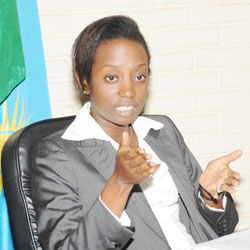 The  Acting Director General of NISR Diane Karusisi.