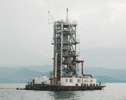 The Methane Gas Plant in Lake Kivu, Rubavu District. A similar structure will be put up in Karongi today. The New Times /File