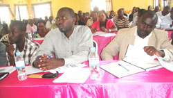  Mayors from the Eastern Province during a meeting to deliberate on rural roads safety precautions. The New Times /S. Rwembeho