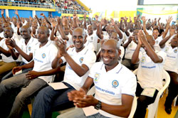 Sector Executive Secretaries at the conclusion of their Itorero this week. Plans to  help them own vehicles is at an advanced stage. The New Times/File. 