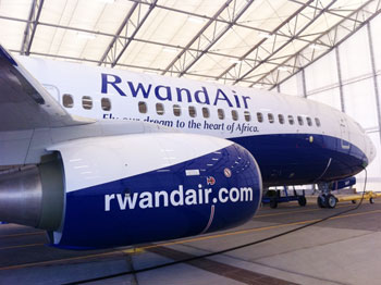 he new Rwandair plane