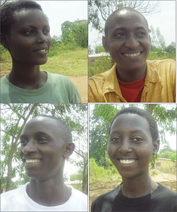 L-R: Leoncia Kawera;Jean Robert Iraguha;Sosthene Muberuka;Jeanette Umugwaneza