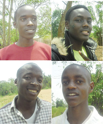 L-R:Clement Ndikumana;Marius Cyuzuzo;Kevin Mugina;Alphonse Musafili.