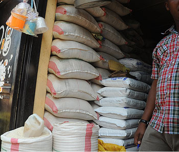 Some shop owners still sell a kilo of sugar above Rwf800. The Newtimes / file.