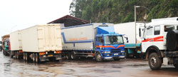 Heavy trucks like these will pass with ease once the Rusumo Bridge is upgraded. The New Times /File