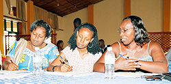 Participants during the gender workshop by district officials yesterday. The New Times /Timothy Kisambira