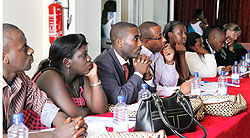 Participants listen to a presentation during the mental health conference in Kigali. The New Times/ Timothy Kisambira
