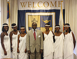 The Minister of Education with Rwandan Students. Courtesy Photo