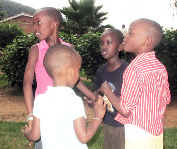Children of  Gisimba Orphanage  at Nyamirambo playing. If lucky, these children will have a place to call home. New Times /Photo.D.Umutesi
