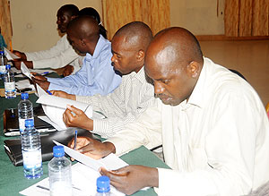 District Forestry officers attendi a workshop on methodology of data collection and workshop in Kigali on Tuesday. The New Times / J Mbanda.