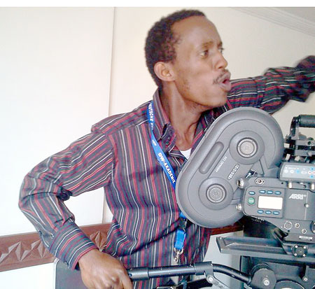 Hard At Work. Christian Gakombe during the Film Africa workshop in Kenya. The New Times / J. Njata