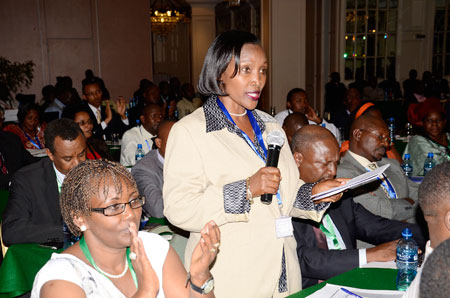  Connie Bwiza who is among the RPF representatives at the parties' forum in Nairobi. The New Times /Gashegu Muramira.