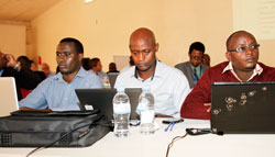 Health officials during the Health Sector Review meeting yesterday.The New Times /Timothy Kisambira