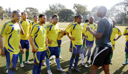 Nshimiyimana (R) wants a shot at the Amavubi job.The NewTmes /File