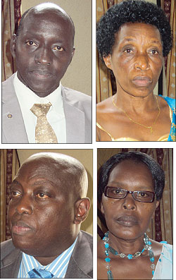 L-R:Dr. Emmanuel Havugimana;Marguerite Mukansanga;Dr.Jean de la Croix Nkurayija;Josepha Nyiracumi 