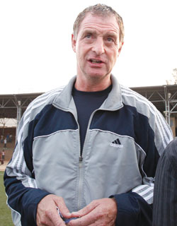 Ernie Brandts won a double in his first season as APR coach. The New Times/File.