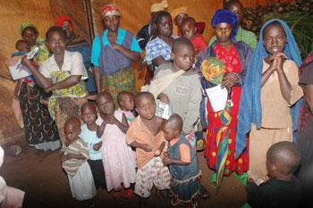 Some of the refugees who recently came back  from the DRC. The Newtimes /File.