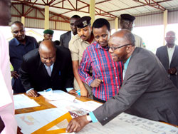  RCS Deputy Commissioner, Mary Gahonzire (Second Right) with a delegation from the Tanzania Prison Services during their ongoing tour of prison facilities yesterday