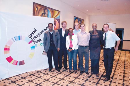 The team behind the first edition of Kigali Business Inspiration. Courtesy photos.