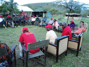 Journalists at Olabaii Eco-site. D.Karemera / The New Times.