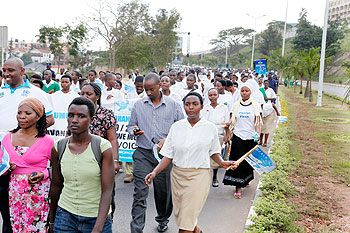 Thousands  who share the same concept of a peaceful Rwanda, gathered. The New Times / File