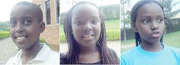 R-L:Gislaine Mutatsineza;Teta Toyota;Winnie Sheilah 