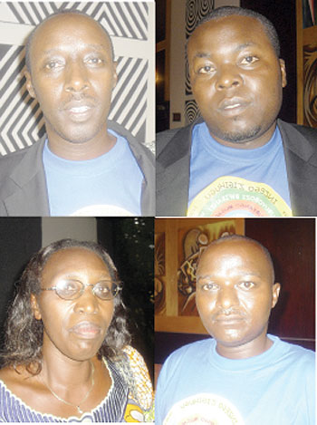 R-L:Garvin Nyanzi;Jamima Uwikunda;Solomon Mutagoma;Daphine Mukomeza 
