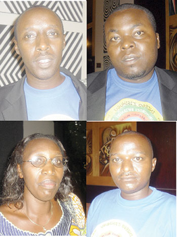 R-L:Garvin Nyanzi;Jamima Uwikunda;Solomon Mutagoma;Daphine Mukomeza 
