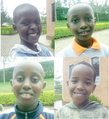 R-L: Joseph Manzi;Gift Ishimwe;Nicolas Ngamije;Natasha Keza